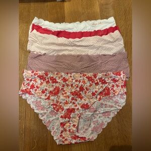 New W/out Tag 5 Marilyn Monroe Womens Laser Hipster  Scalloped Edges Panties XL